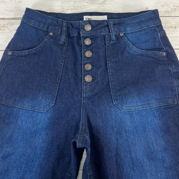 Sold YMI Denim Blue Collection High Rise Flare Bell Bottom Size 11/30 - Picture 7 of 10